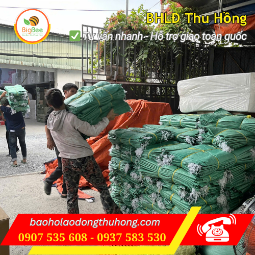 Giao 10000 bao tải xanh và quéo vải cho công ty Đại Hùng tại kho TPHCM Giao 10000 bao tải xanh và quéo vải cho công ty Đại Hùng tại kho TPHCM
