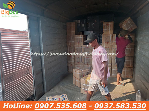 giao găng tay cao su Đông Cầu Vồng đi ga Sóng Thần 03