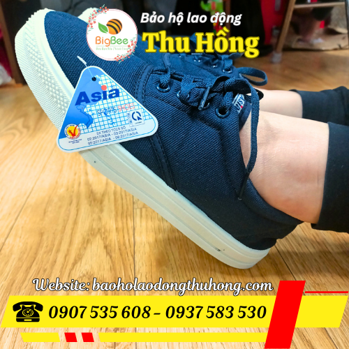 Giày Asia buộc dây màu xanh đen cho nam nữ Giày Asia buộc dây màu xanh đen cho nam nữ