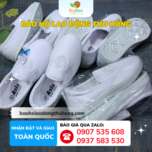 Giày Asia màu trắng cho nữ sinh và nhân viên Giày Asia màu trắng đủ size cho nữ
