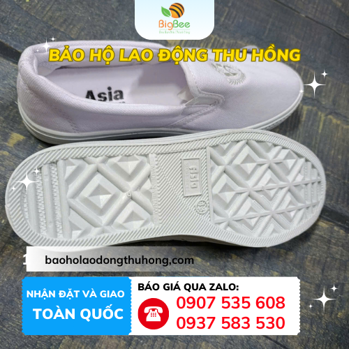 Giày Asia nữ màu trắng đế đúc chống trượt Giày Asia nữ màu trắng đế đúc chống trượt