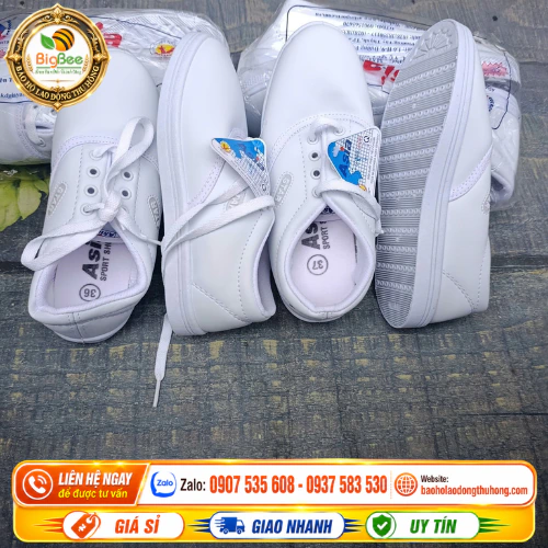 Giày Asia Star trắng cột dây giá rẻ cho học sinh - sinh viên Giày Asia Star trắng cột dây giá rẻ cho học sinh - sinh viên