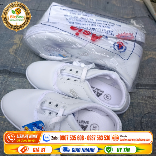 Giày Asia Star trắng cột dây phong cách năng động Giày Asia Star trắng cột dây phong cách năng động