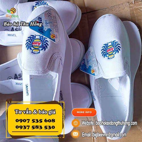 Giày Asia trắng không dây hình bông lúa Giày Asia trắng không dây hình bông lúa