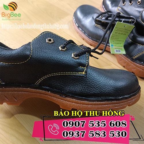 giày bảo hộ da mũi sắt XP màu đen