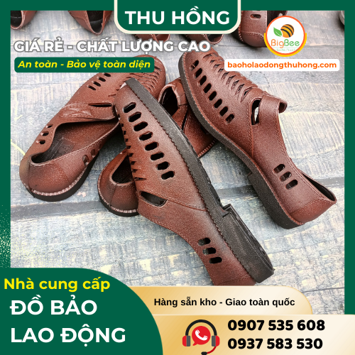 Giày bảo hộ màu nâu đế đen chống thấm nước tốt Giày bảo hộ màu nâu đế đen chống thấm nước tốt