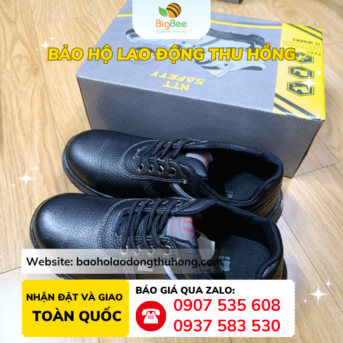 Giày bảo hộ nam NTT cổ thấp giá rẻ chất da xịn Giày bảo hộ nam NTT cổ thấp giá rẻ chất da xịn