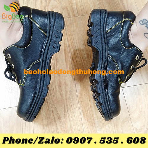 giày bảo hộ XP chỉ vàng chính hãng màu đen