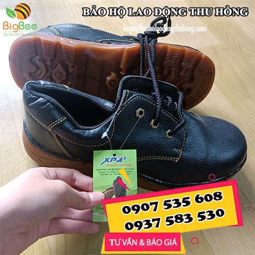 Giày bảo hộ XP chỉ vàng màu đen Giày bảo hộ XP chỉ vàng màu đen