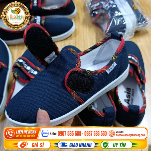 Giày vải bata quai dán Asia Giày bata Asia quai dán vải mềm cực êm chân