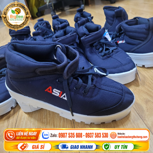 Giày bata vải Asia cổ cao bỏ sỉ cho công nhân TPHCM Giày bata vải Asia cổ cao bỏ sỉ cho công nhân TPHCM