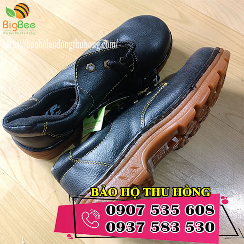 giày da mũi sắt XP màu đen