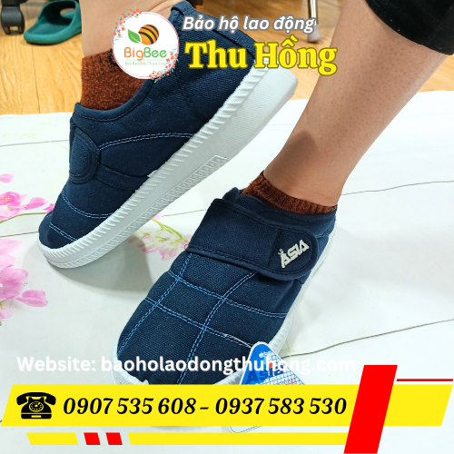 Giày thể thao Asia màu xanh quai dán siêu nhẹ Giày thể thao Asia màu xanh quai dán siêu nhẹ