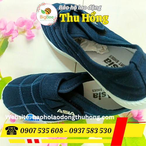 Giày thể thao Asia màu xanh quai dán Giày thể thao Asia màu xanh quai dán