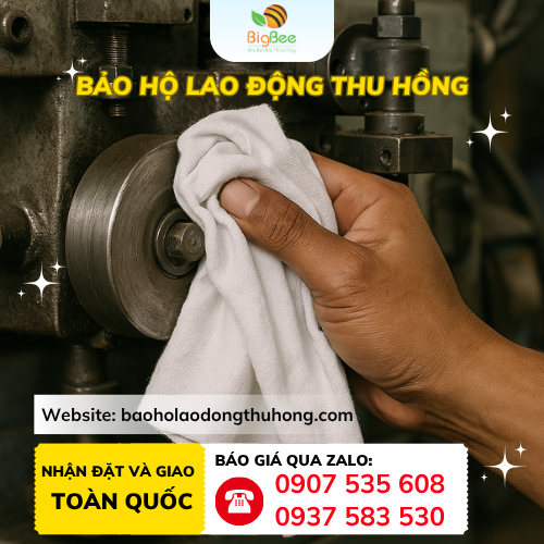 Giẻ lau dầu nhớt thấm hút nhanh cho máy móc Giẻ lau dầu nhớt thấm hút nhanh cho máy móc