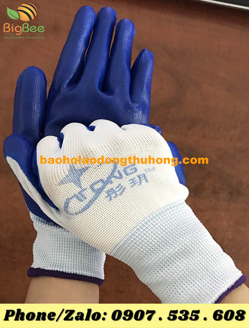 gợi ý nơi mua găng tay bảo hộ phủ sơn xanh