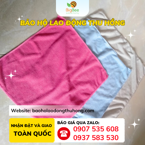 Khăn lau Microfiber 30x30cm Khăn lau Microfiber 30x30cm sợi mịn, không đổ lông