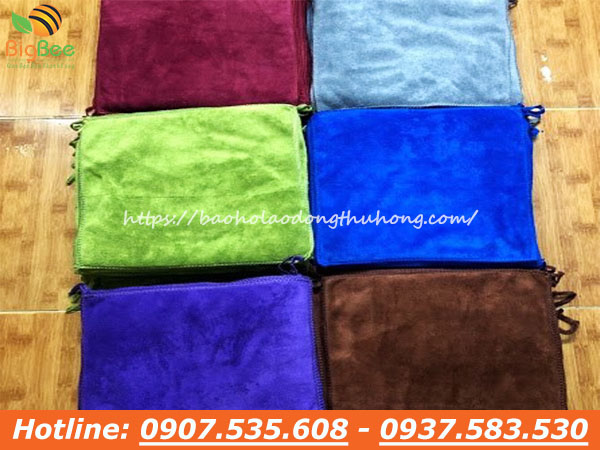 khăn vuông lau xe đủ màu