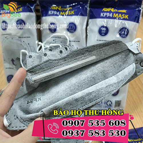 khẩu trang 4d kf94 màu xám hàng Việt Nam