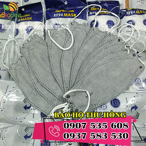 khẩu trang 4d kf94 màu xám