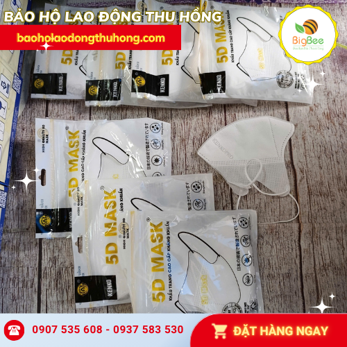 Khẩu trang 5D Kenko trắng người lớn giá rẻ bịch 10 cái Khẩu trang 5D Kenko trắng người lớn giá rẻ bịch 10 cái