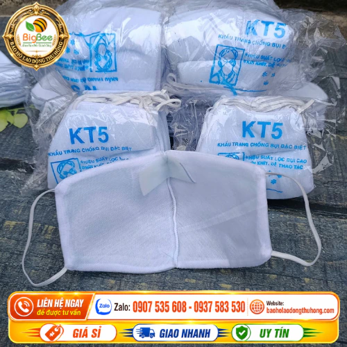 Khẩu trang bảo hộ KT5 lọc bụi mịn bảo vệ hô hấp Khẩu trang bảo hộ KT5 lọc bụi mịn bảo vệ hô hấp