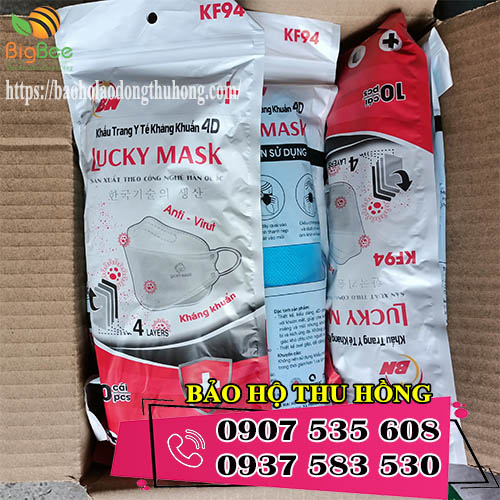 Khẩu trang kf94 màu xanh thùng 300 cái