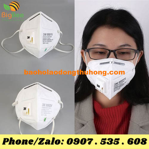 khẩu trang lọc bụi mịn 3M 9001V ngăn virus hiệu quả