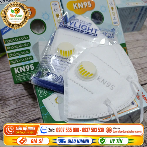Khẩu trang Skylight KN95 có van Khẩu trang Skylight KN95 có van