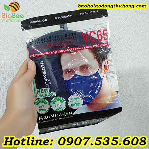 khẩu trang than hoạt tính neomask xanh đen