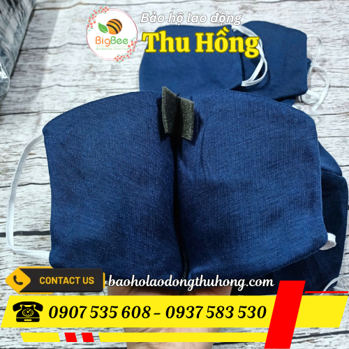 Khẩu trang vải 3 lớp chống bụi Khẩu trang vải 3 lớp chống bụi