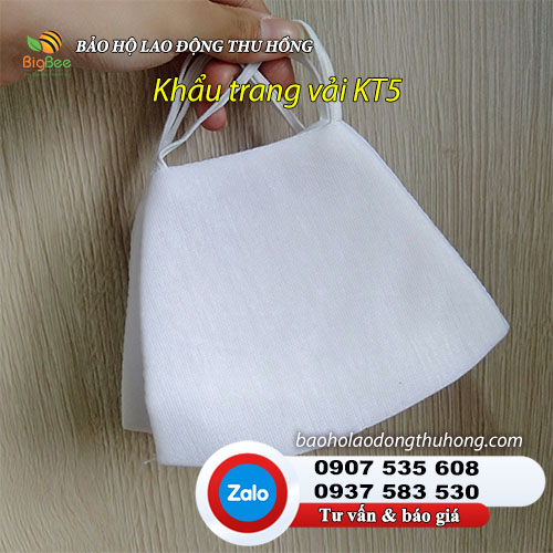 Khẩu trang vải kháng khuẩn lọc bụi KT5 02 Khẩu trang vải kháng khuẩn lọc bụi KT5 02