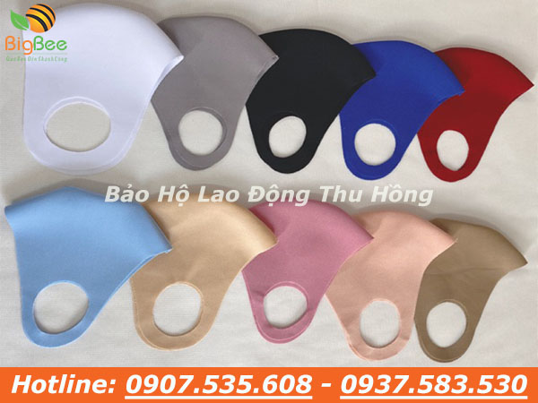 Khẩu trang vải su trơn thun poly