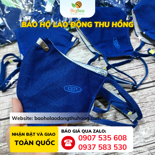 Khẩu trang vải than hoạt tính GP Khẩu trang vải than hoạt tính GP có thể giặt và tái sử dụng nhiều lần