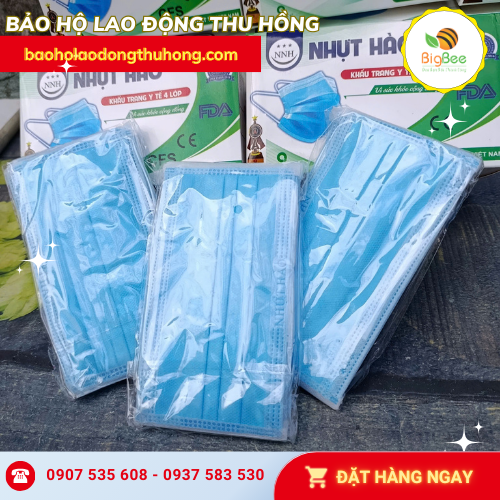 Khẩu trang y tế 4 lớp kháng khuẩn màu xanh cao cấp Khẩu trang y tế 4 lớp kháng khuẩn màu xanh cao cấp