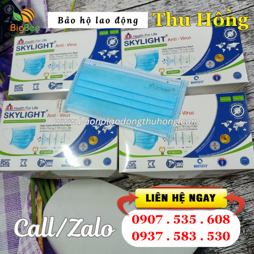Khẩu trang y tế 4 lớp kháng khuẩn Skylight giá rẻ - hộp 50 cái Khẩu trang y tế 4 lớp kháng khuẩn Skylight giá rẻ - hộp 50 cái