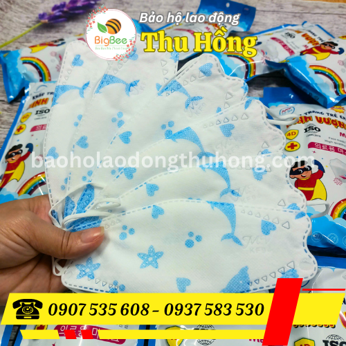 Khẩu trang y tế kf94 trẻ em in họa tiết giá siêu rẻ Khẩu trang y tế kf94 trẻ em in họa tiết giá siêu rẻ