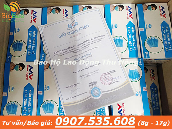 khẩu trang y tế màu xanh 4 lớp bỏ sỉ cho đại lý
