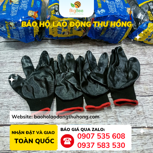 Găng tay phủ Nitrile đen 388 Kho găng tay phủ Nitrile đen 388 giá sỉ uy tín