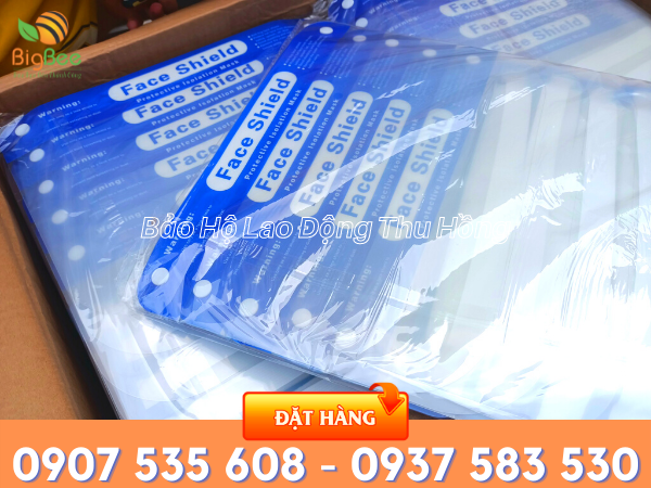 kính bảo hộ chống giọt bắn Faceshield xanh dương