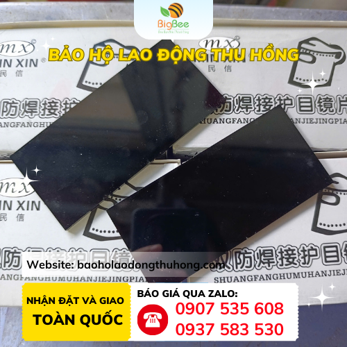 Miếng kính hàn màu đen bằng thuỷ tinh cao cấp