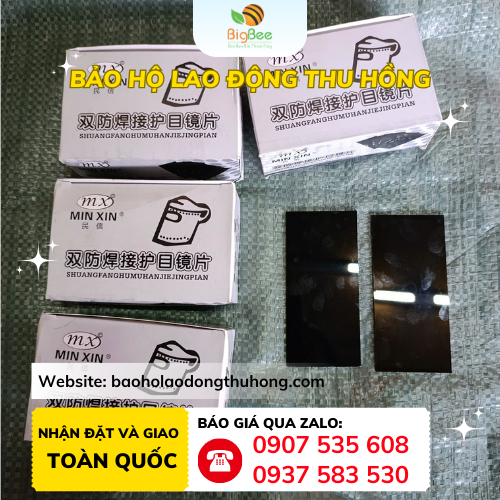 Miếng kính hàn màu đen giá rẻ Miếng kính hàn màu đen giá rẻ lắp mặt nạ hàn