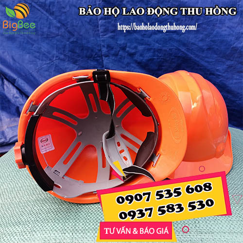 Mũ bảo hộ cam bằng nhựa siêu cứng chống va đập  Mũ bảo hộ cam bằng nhựa siêu cứng chống va đập