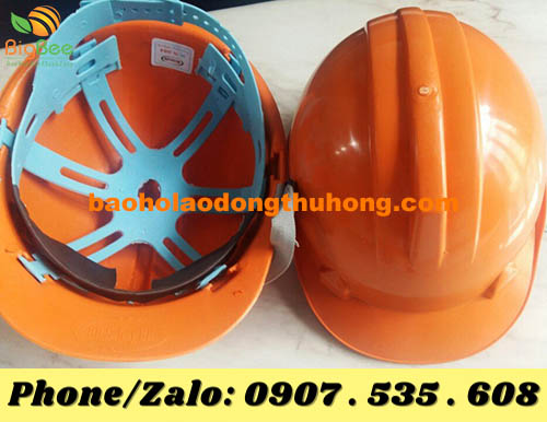mũ bảo hộ công trường màu cam nam nữ làm từ đâu?