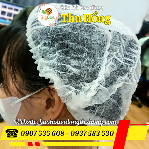 Mũ con sâu y tế màu trắng vải không dệt PP Mũ con sâu y tế màu trắng vải không dệt PP