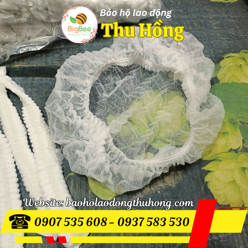 Mũ con sâu y tế màu trắng