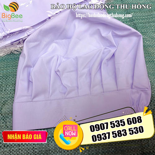 mũ đầu bếp bằng vải kate silk mũ đầu bếp bằng vải kate silk