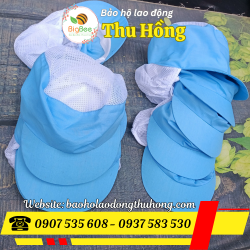 Mũ lưỡi trai công nhân vải kate phối lưới bao bọc tóc Mũ lưỡi trai công nhân vải kate phối lưới bao bọc tóc