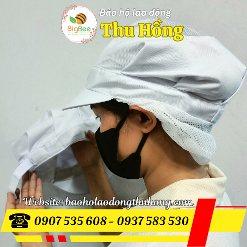 Mũ lưỡi trai công nhân vải kate phối lưới Mũ lưỡi trai công nhân vải kate phối lưới