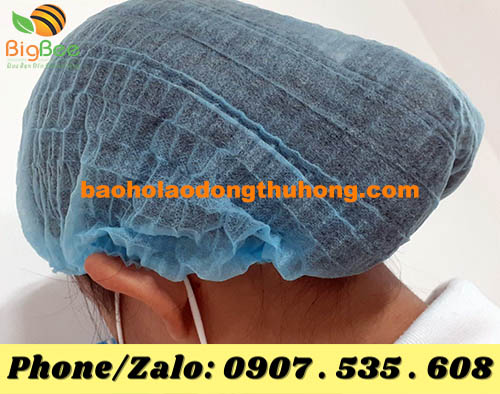 mũ nón con sâu y tế làm từ vải không dệt PP